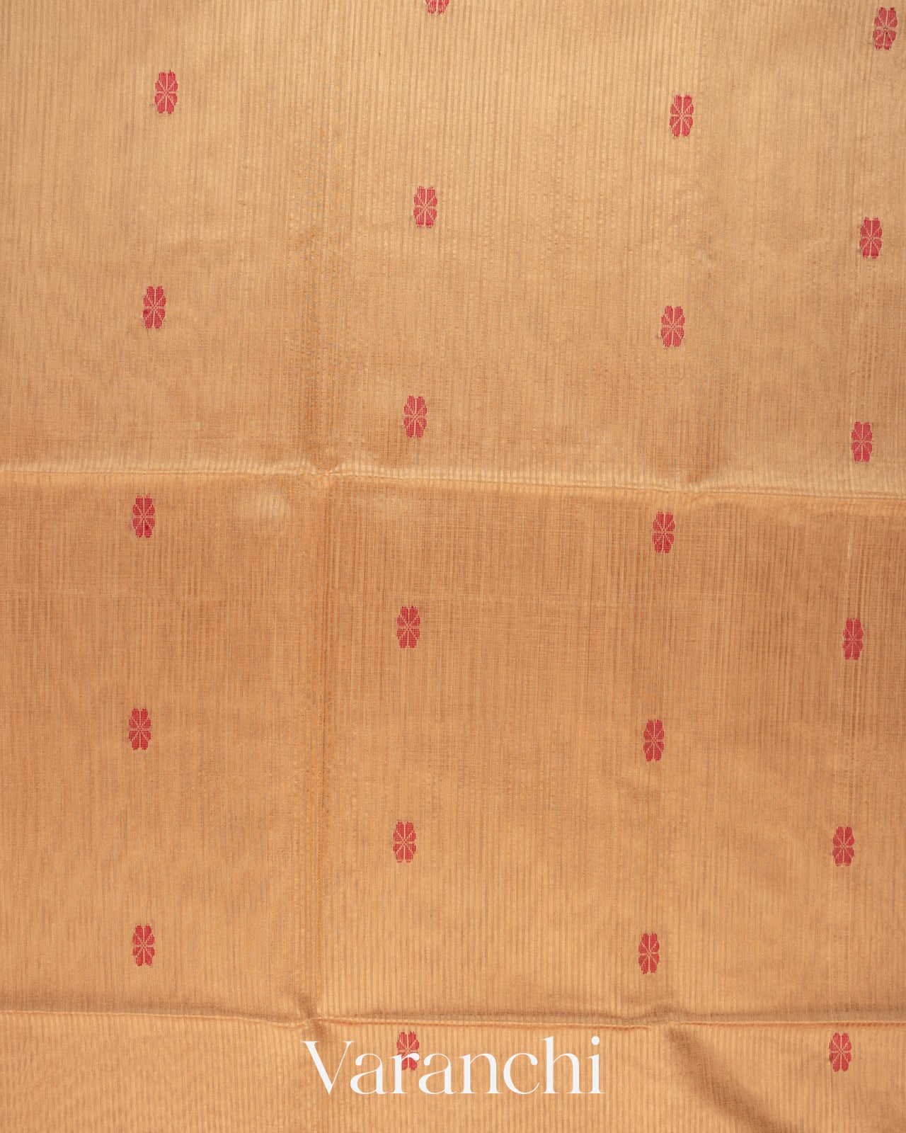 Beige Pure Maheshwari Silk Cotton Handloom Saree