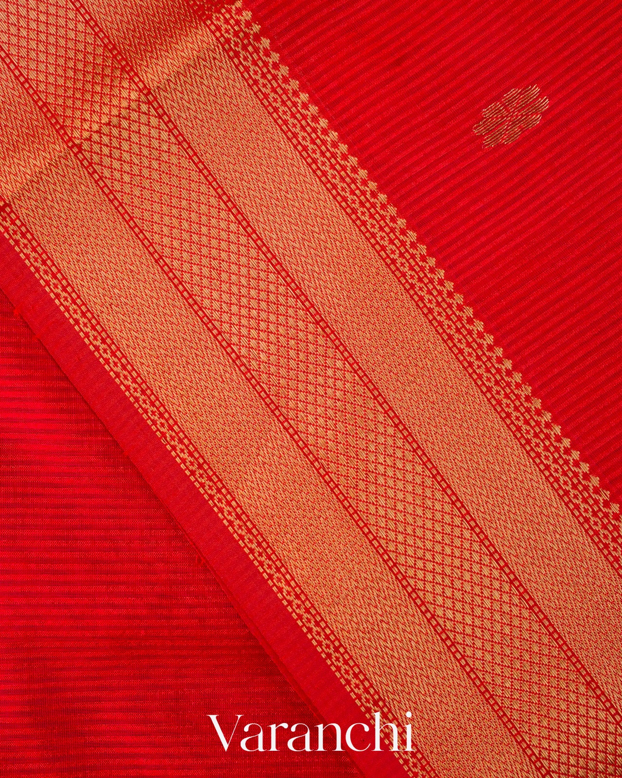 Tulip Red Pure Maheshwari Silk Cotton Handloom Saree