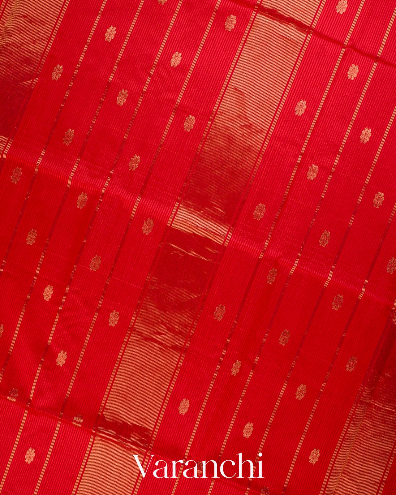Tulip Red Pure Maheshwari Silk Cotton Handloom Saree