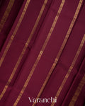 Deep Wine Pure Mysore Crepe Silk Saree
