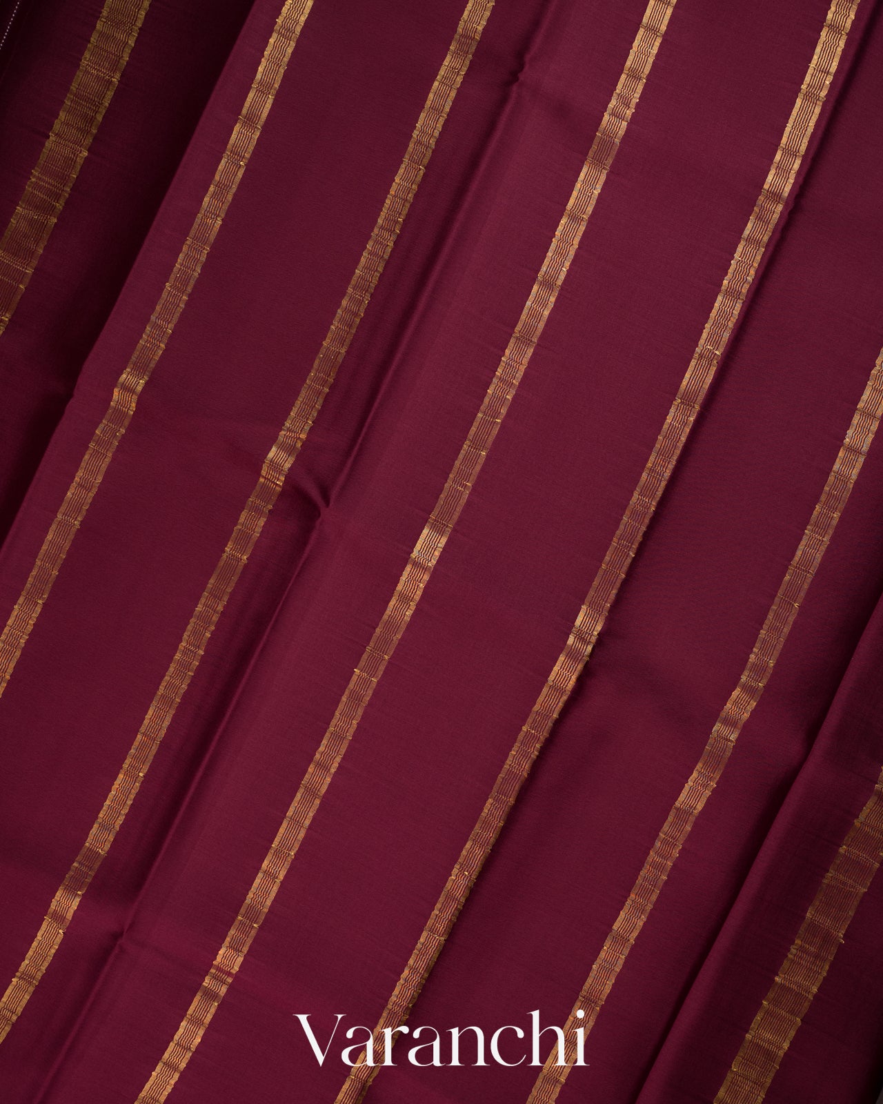 Deep Wine Pure Mysore Crepe Silk Saree