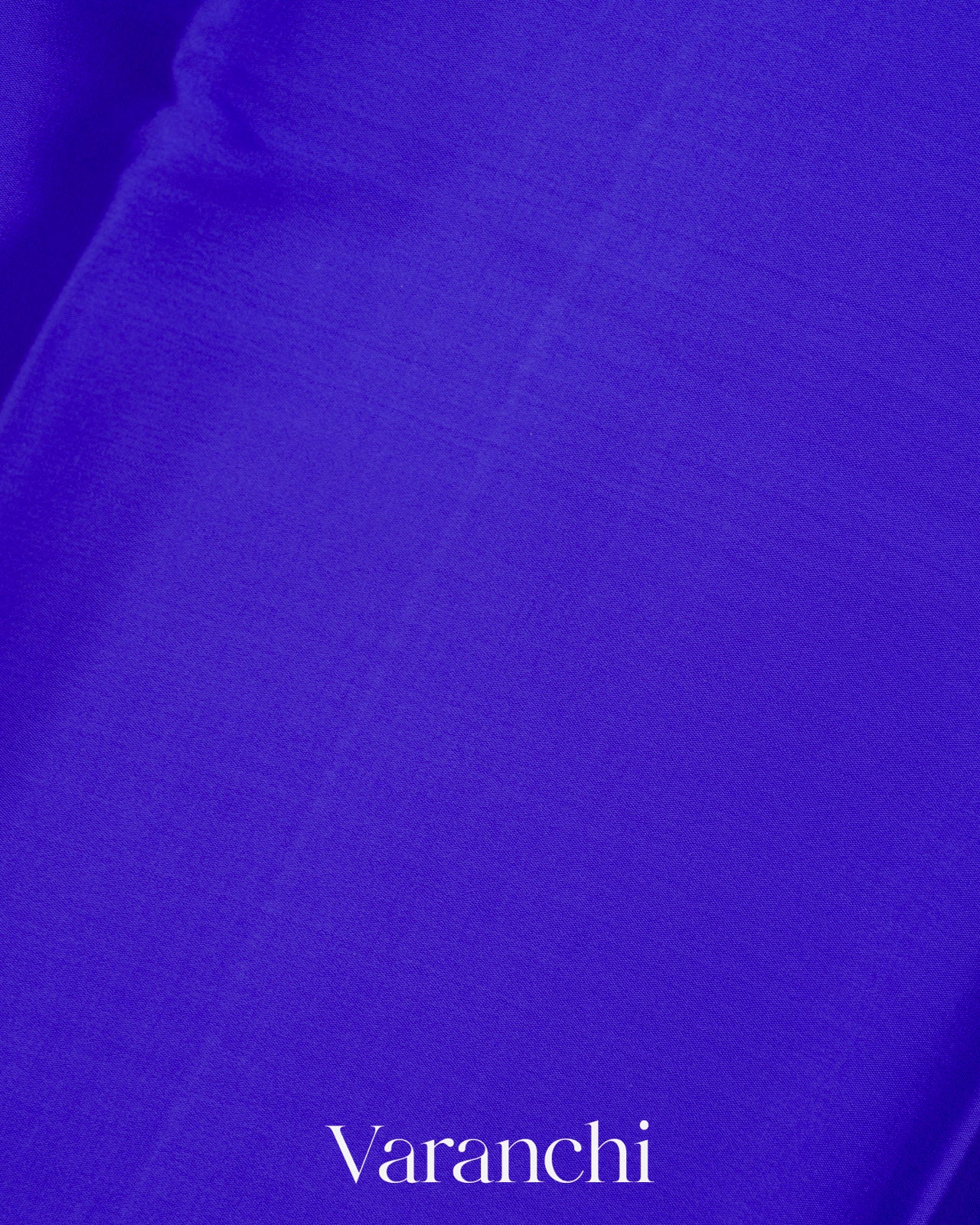 Royal Blue Pure Mysore Crepe Silk Saree