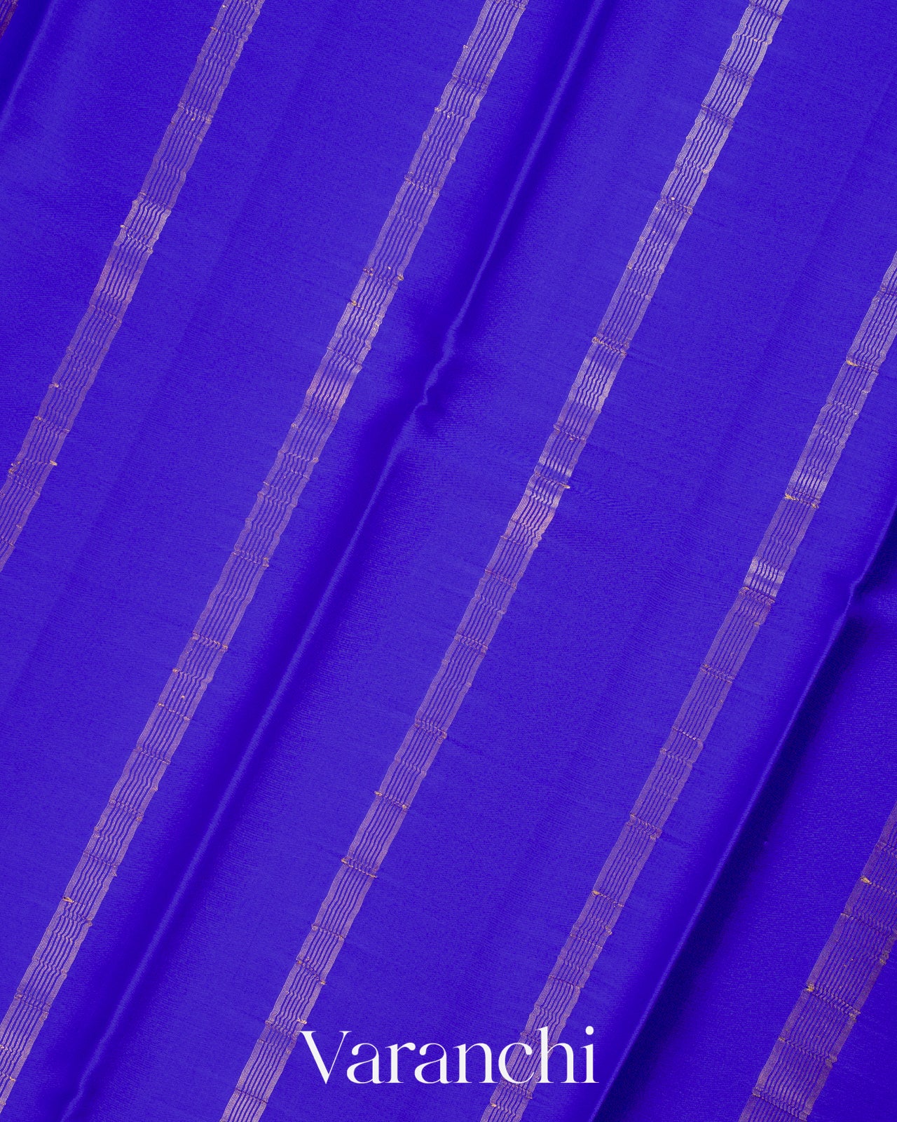 Royal Blue Pure Mysore Crepe Silk Saree