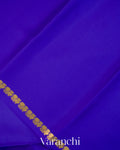 Royal Blue Pure Mysore Crepe Silk Saree