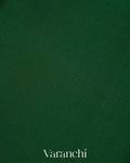 Bottle Green Pure Mysore Crepe Silk Saree
