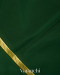 Bottle Green Pure Mysore Crepe Silk Saree