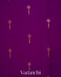 Deep Purple Pure Mysore Crepe Silk Saree