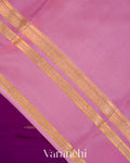 Deep Purple Pure Mysore Crepe Silk Saree