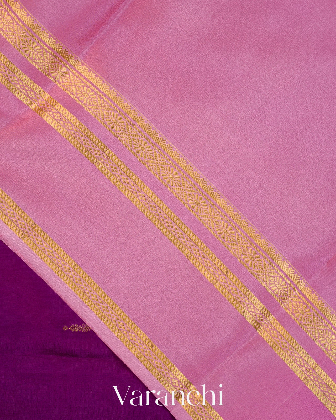 Deep Purple Pure Mysore Crepe Silk Saree