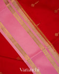 Bright Red Pure Mysore Crepe Silk Saree