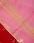 Bright Red Pure Mysore Crepe Silk Saree