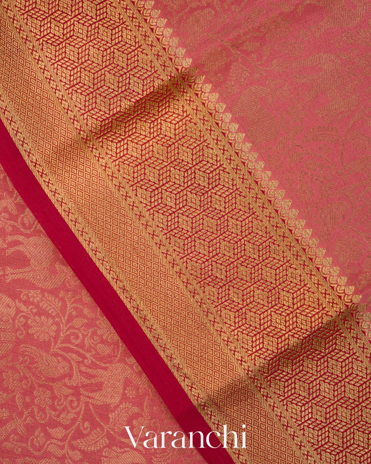 Custy Rose Jaal Pure Mysore Crepe Silk Saree