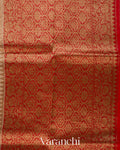 Ivory Pure Kora Silk Handloom Saree
