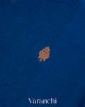 Royal Blue Pure Kora Silk Saree