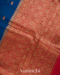 Royal Blue Pure Kora Silk Saree