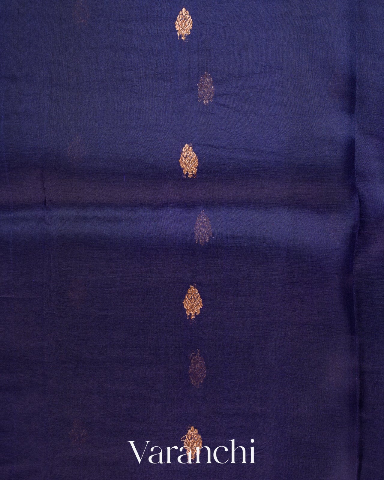 Navy Blue Pure Kora Silk Handloom Saree