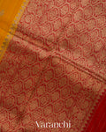 Turmeric Yellow Pure Kora Silk Saree