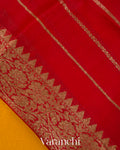 Turmeric Yellow Pure Kora Silk Saree