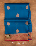 Royal Blue Pure Kora Silk Handloom Saree