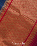 Royal Blue Pure Kora Silk Handloom Saree