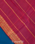 Royal Blue Pure Kora Silk Handloom Saree