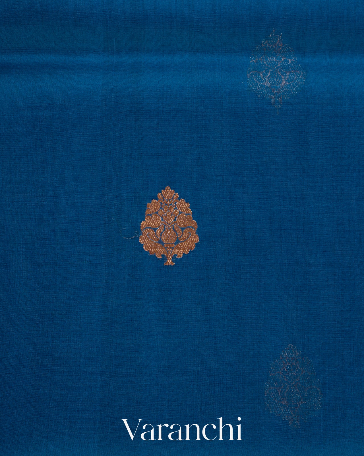 Royal Blue Pure Kora Silk Handloom Saree