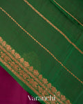 Wine Purple Pure Kora Silk Handloom Saree