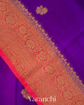 Royal Purple Pure Kora Silk Saree