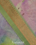 Sage Green Digital Floral Printed Pure Silk Cotton Saree