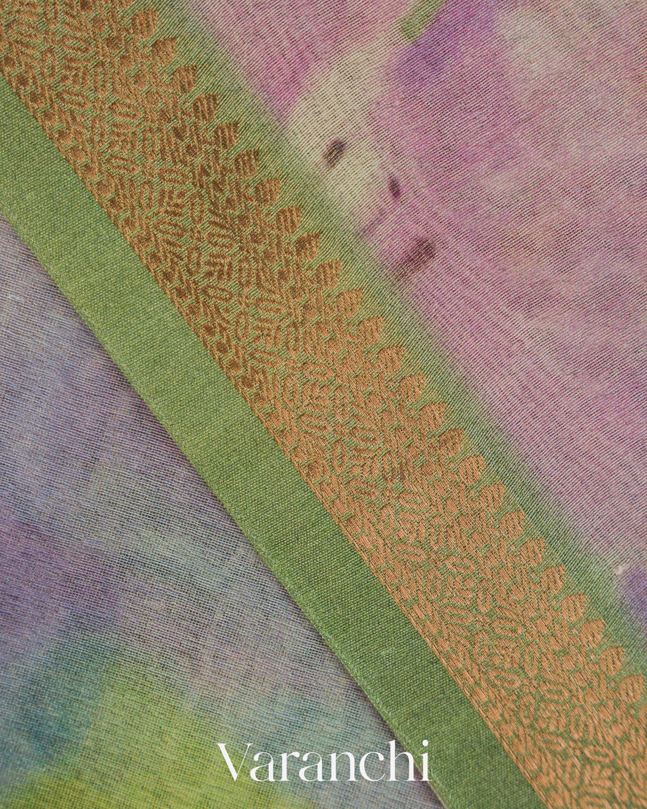 Sage Green Digital Floral Printed Pure Silk Cotton Saree