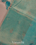 Blush Pink Digital Floral Printed Pure Silk Cotton Tissue Saree