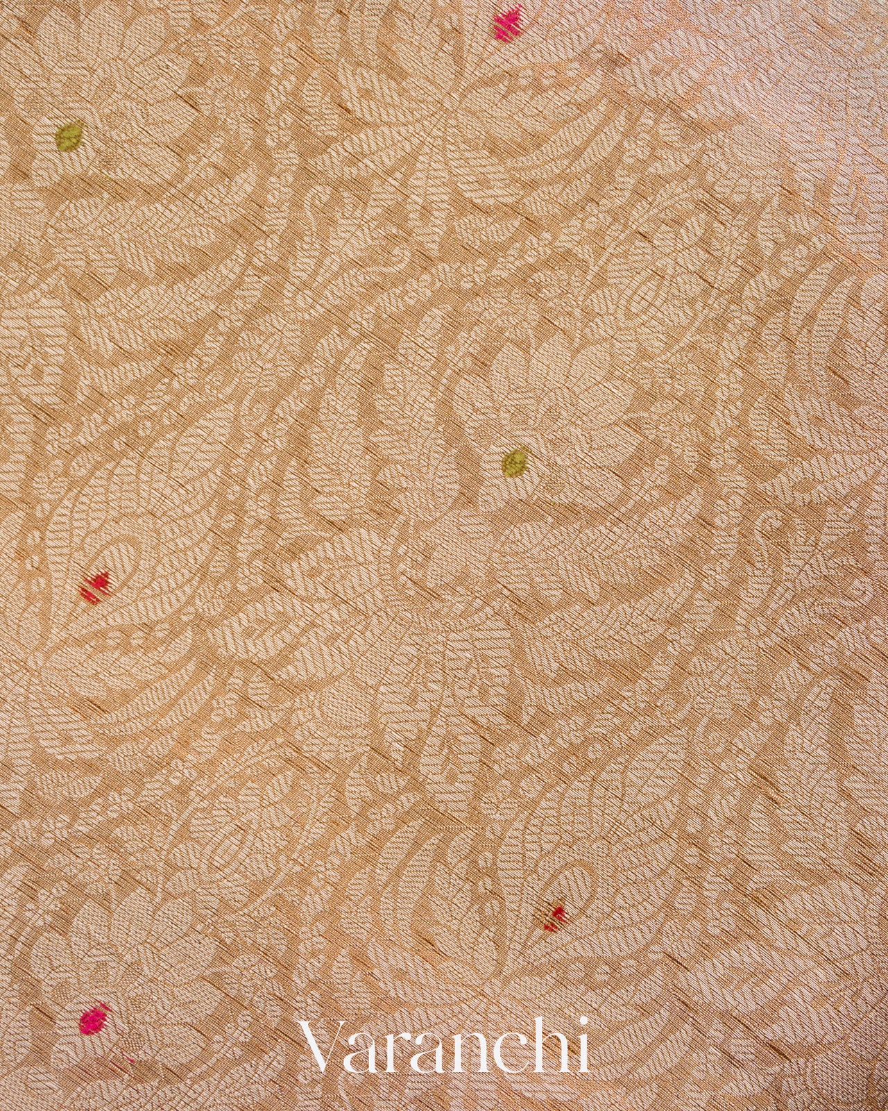 Rust Orange Brocade Pure Tissue Katan Silk Handloom Saree