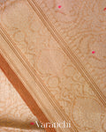 Rust Orange Brocade Pure Tissue Katan Silk Handloom Saree