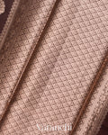 Deep Brown Pure Poona Silk Saree