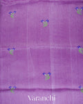 Lavender Jamdani Pure Silk Linen Handloom Saree