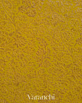 Mustard Yellow Brocade Pure Crepe Silk Handloom Saree
