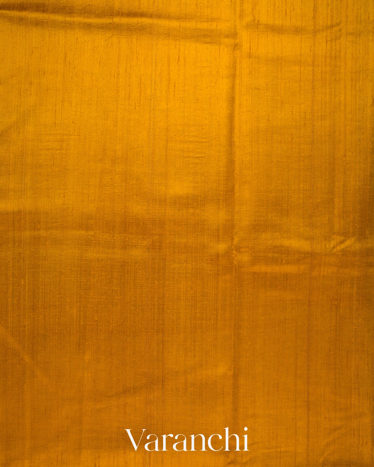 Mustard Yellow Hand Brushed Pure Raw Silk Handloom Saree