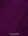 Royal Purple Hand Brushed Pure Raw Silk Handloom Saree