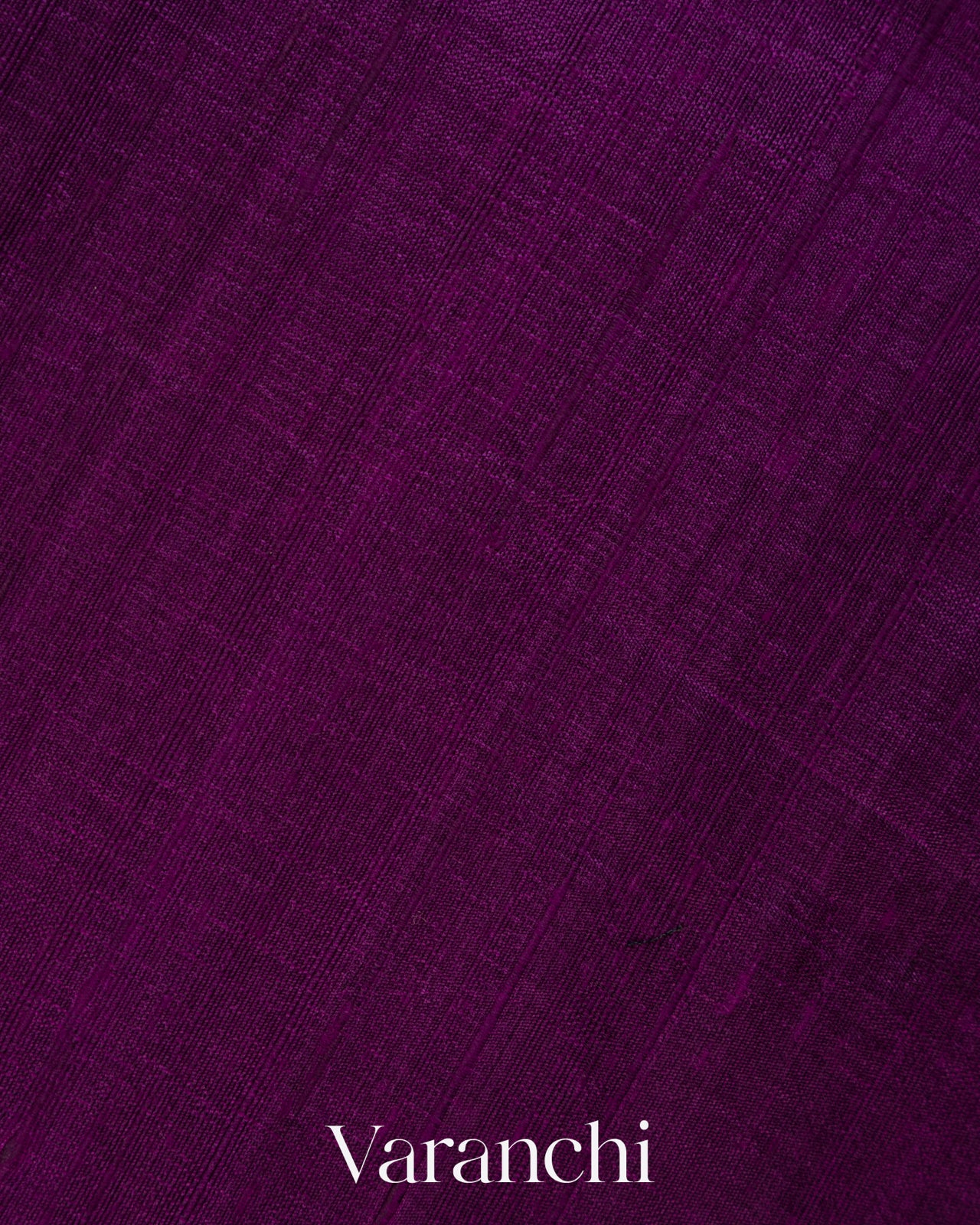 Royal Purple Hand Brushed Pure Raw Silk Handloom Saree