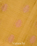 Mustard Yellow Pure Tussar Silk Saree