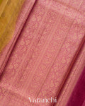 Mustard Yellow Pure Tussar Silk Saree