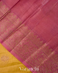 Mustard Yellow Pure Tussar Silk Saree