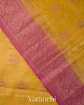 Mustard Yellow Pure Tussar Silk Saree