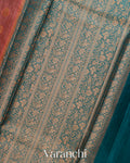 Coral Pink Pure Tussar Silk Saree