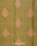 Mehandi Green Pure Tussar Silk Saree