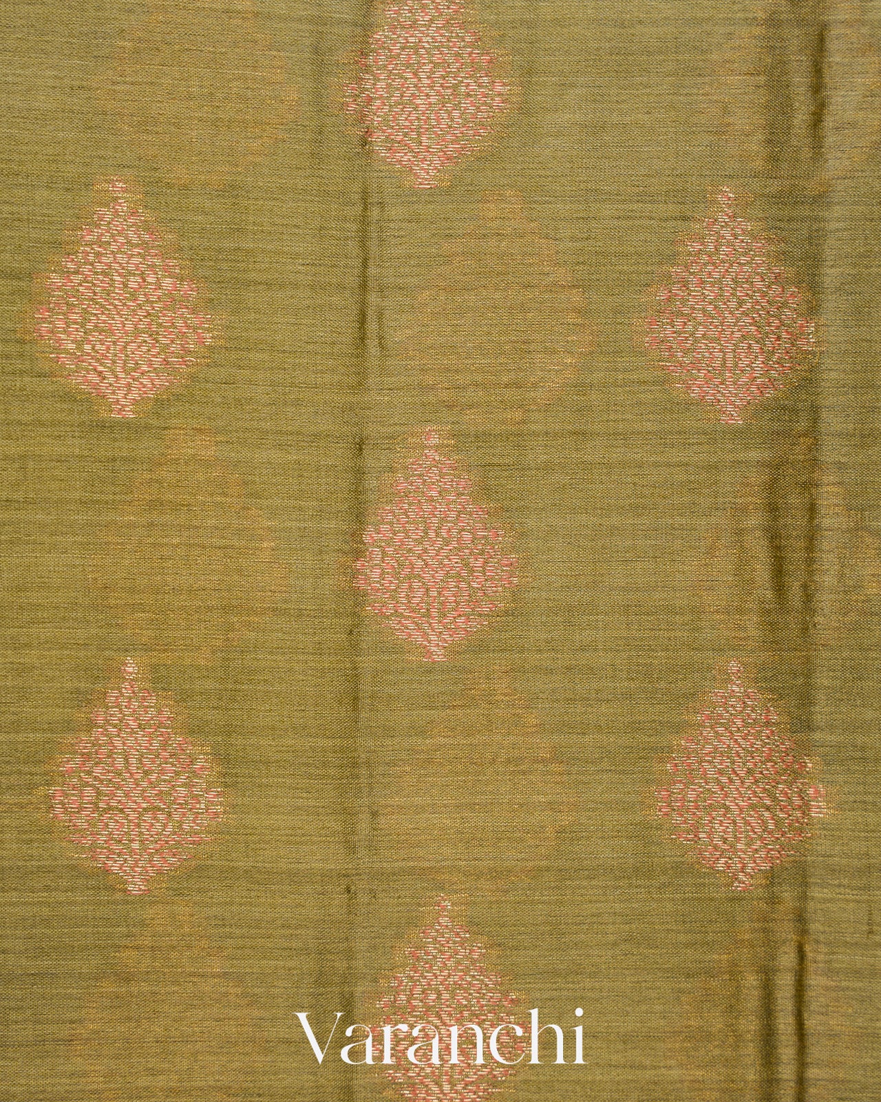 Mehandi Green Pure Tussar Silk Saree