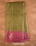 Mehandi Green Pure Tussar Silk Saree