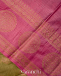 Mehandi Green Pure Tussar Silk Saree