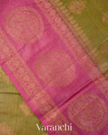 Mehandi Green Pure Tussar Silk Saree