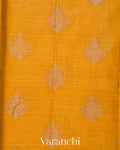 Turmeric Yellow Pure Tussar Silk Saree